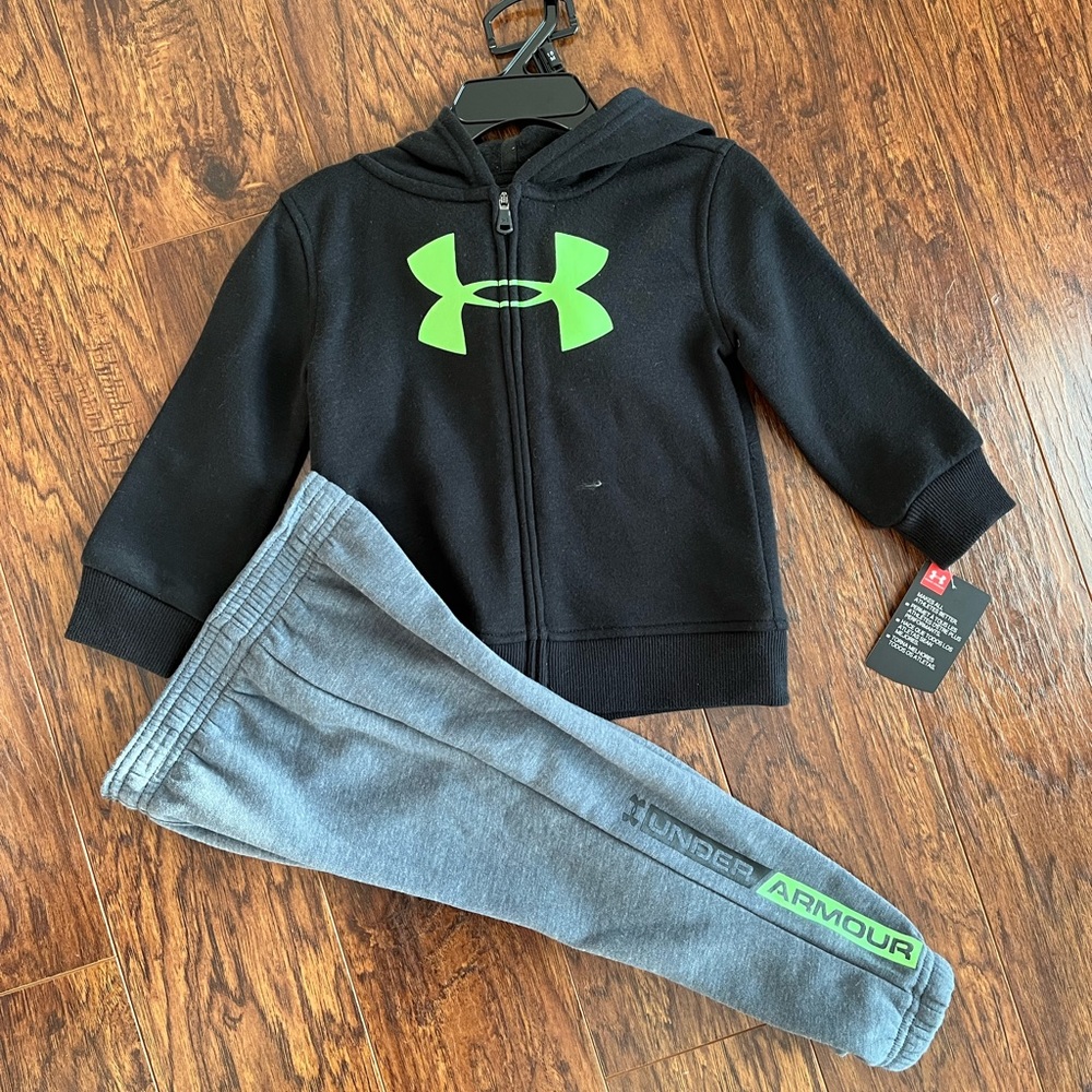 NWT! Under Armour 2pc Infant Boys Hoodie/Pant Set
